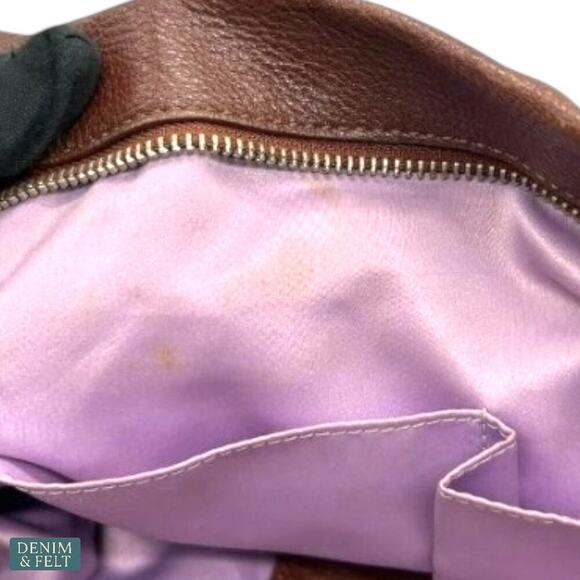 Coach Brown Leather Zoe Convertible Satchel Bag Silver Hardware Shoulder Tote - Picture 13 of 14